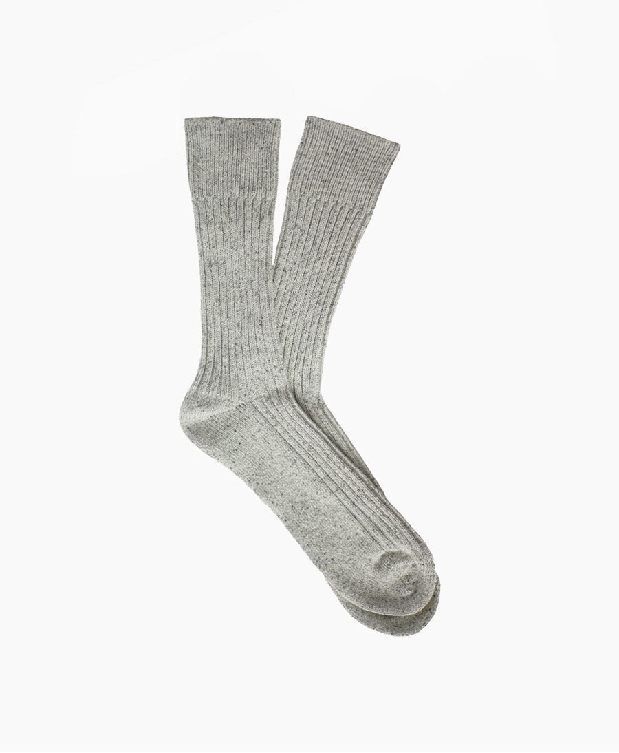 Socken Seide & Wolle - Grau