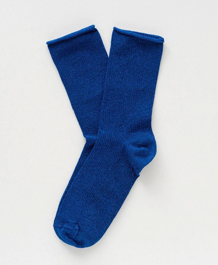Glitzer Socken Lyocell - Königsblau