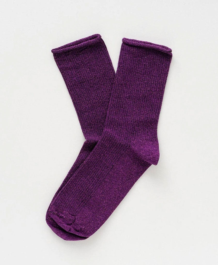 Glitzer Socken Lyocell - Violett