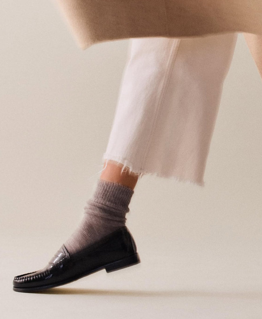 Alpaka Socken - Grau meliert