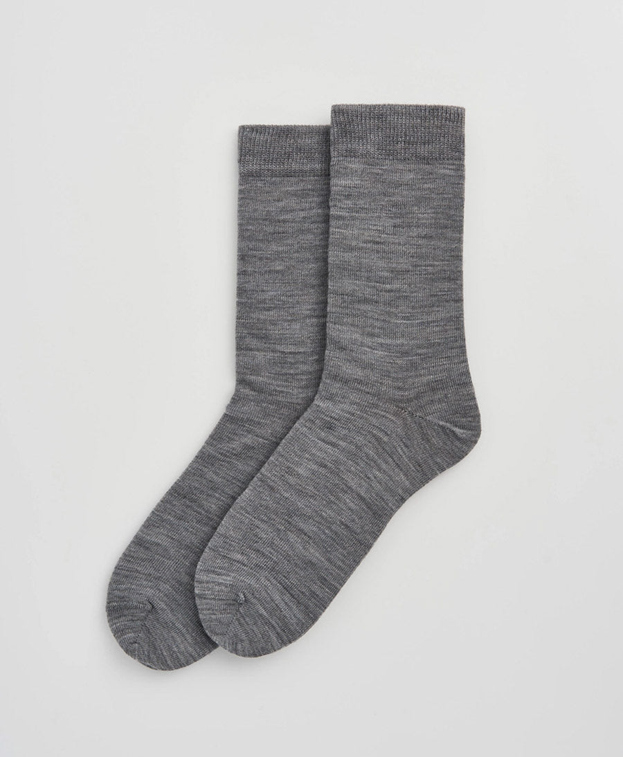Merino Socken - Dunkelgrau meliert
