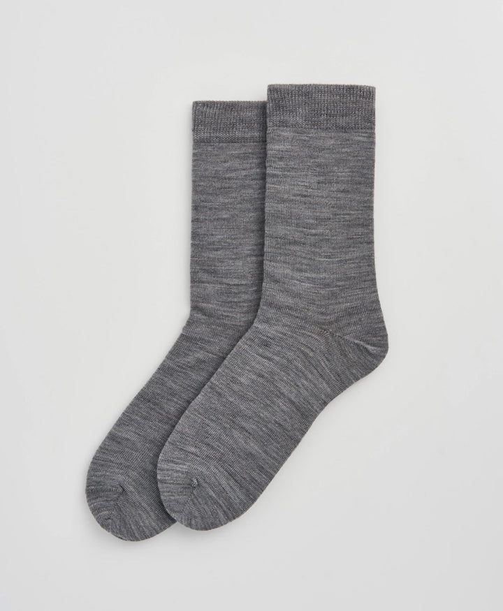 Merino Socken - Dunkelgrau meliert