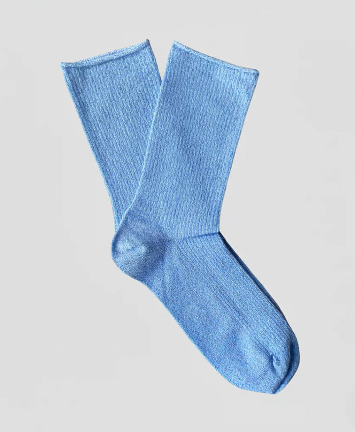 Glitzer Socken Lyocell - Himmelblau