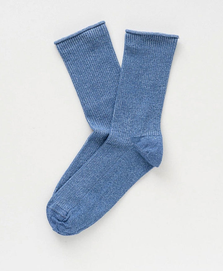 Glitzer Socken Lyocell - Blau