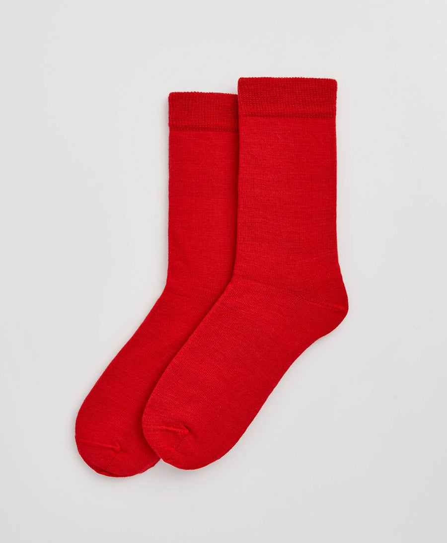 Merino Socken - Rot