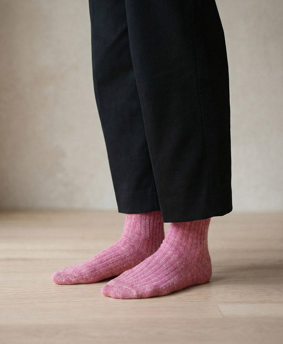 Socken Seide & Wolle - Altrosa