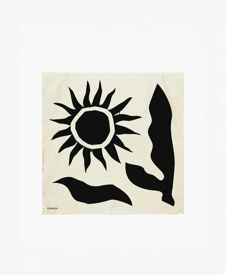 Seiden-Foulard "Sol Scarf" - Noir