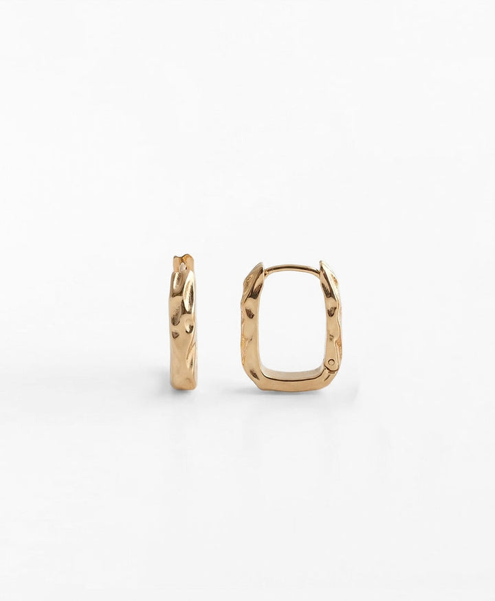 Rechteckige Ohrringe SOLEY - Vergoldet