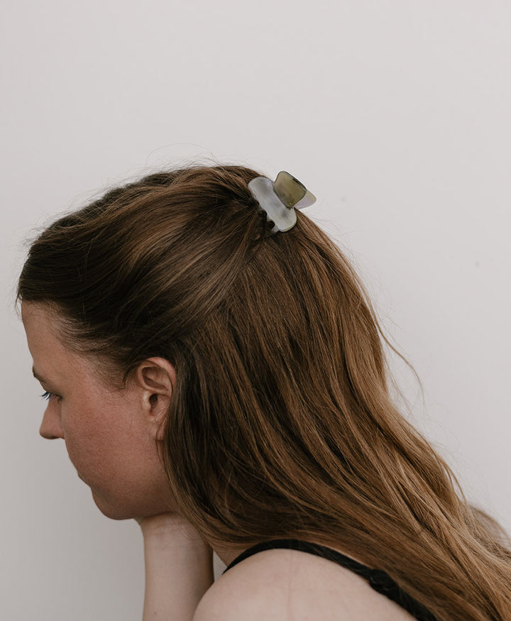 Kleine Haarklammer AGNÈS SMALL aus Acetat - Sorbet