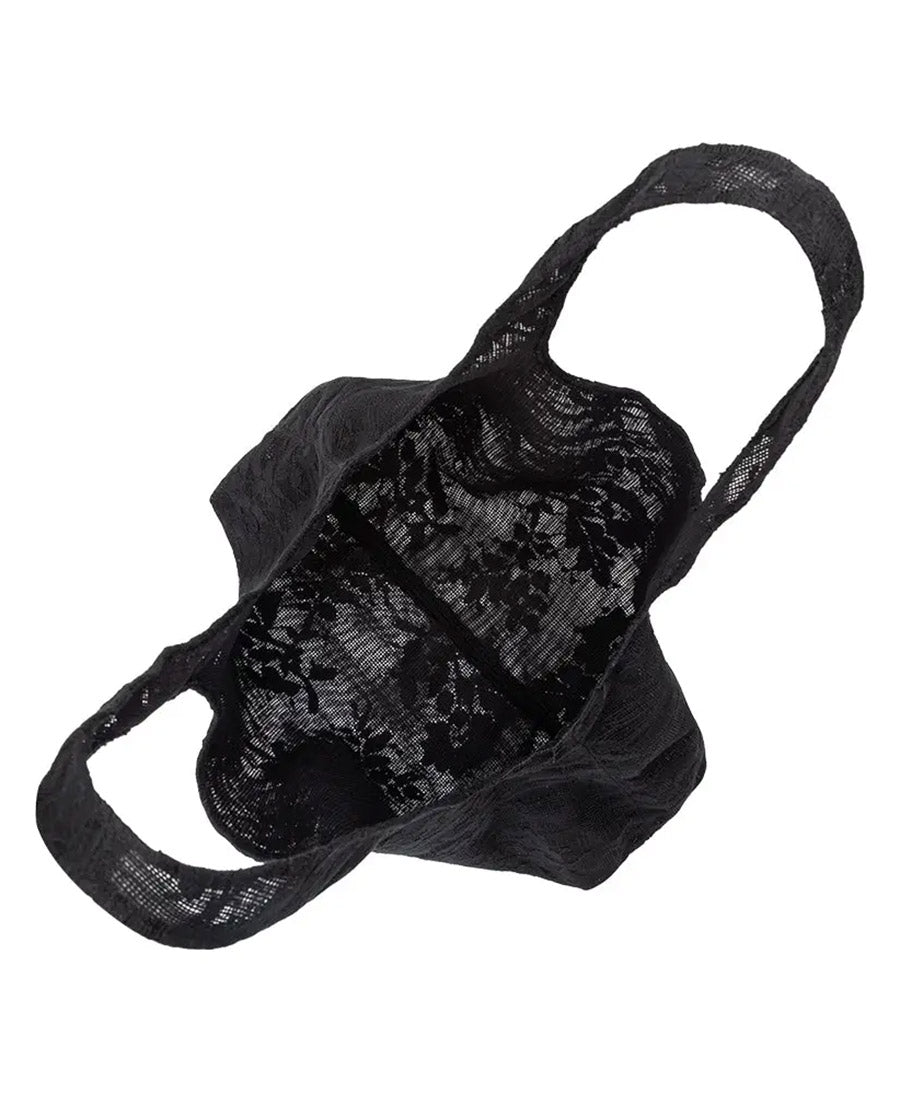 Stofftasche Spitze LACE aus Baumwolle - Schwarz