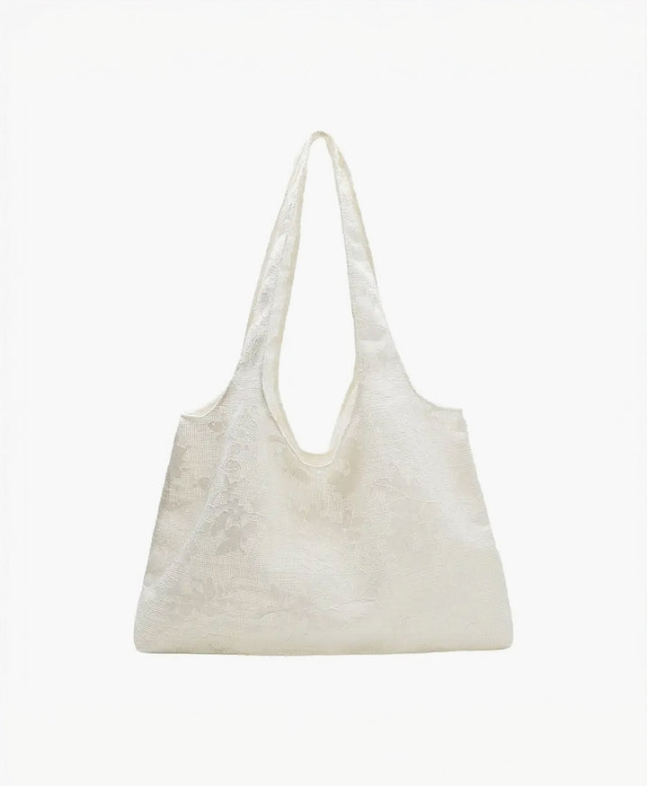 Stofftasche Spitze LACE aus Baumwolle - Ecru