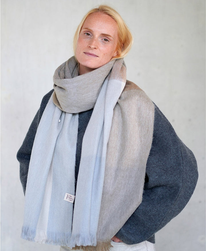 Halstuch Alpaka Schal - Karo - Riverstone