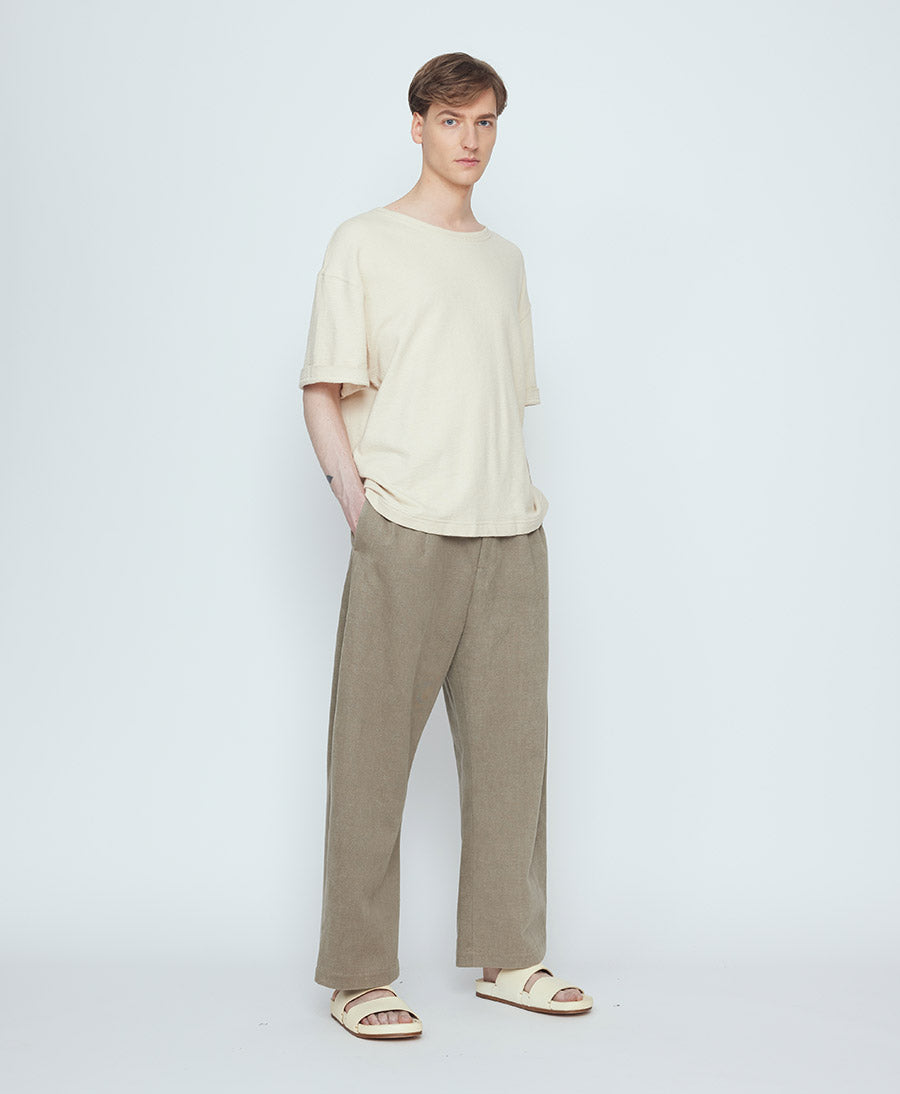 Stoffhose Tailored Curve Legged Trouser - Umber