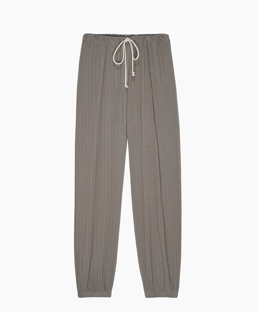 Stoffhose Pointelle Cinch Pant - Taupe - DONNI. - clomes