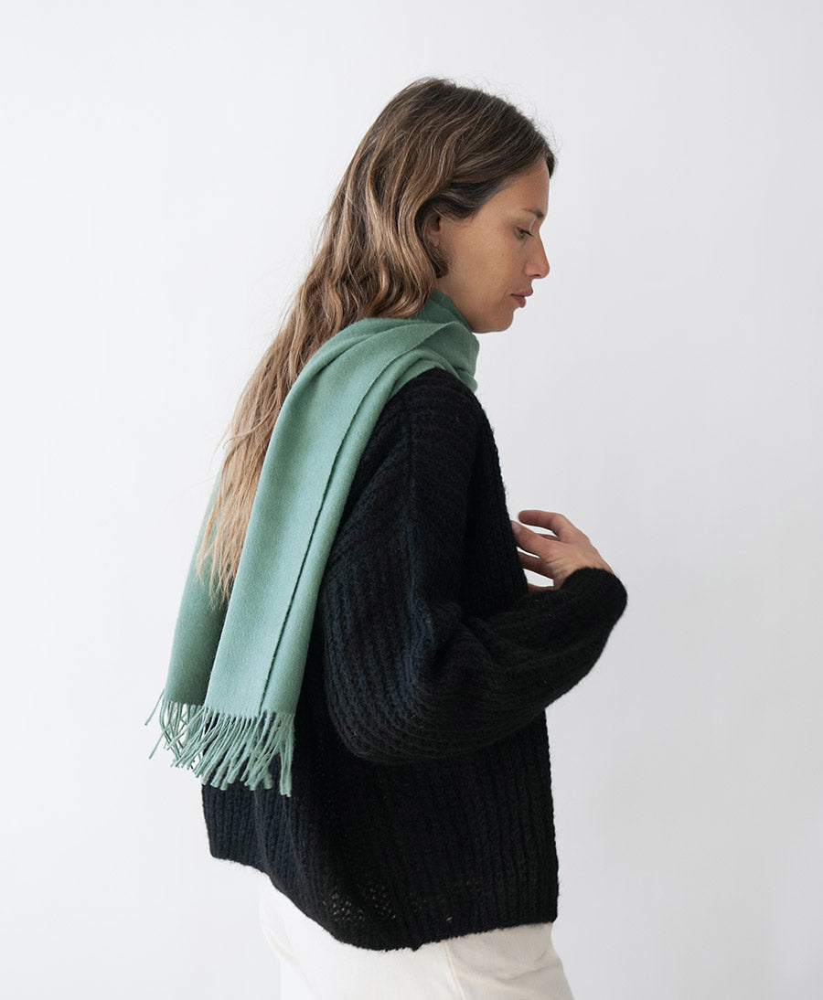 Schal CALLAO aus Baby-Alpakawolle - Stone Green