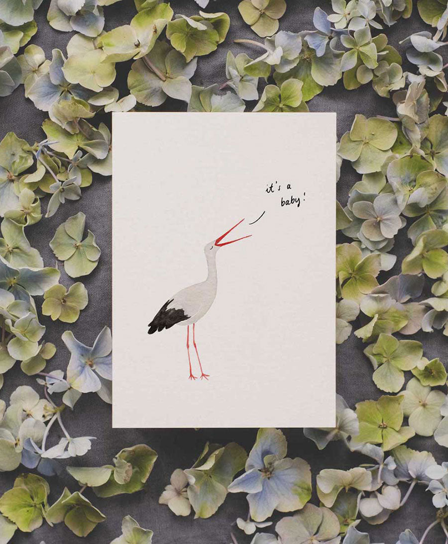 Postkarte "Storch"