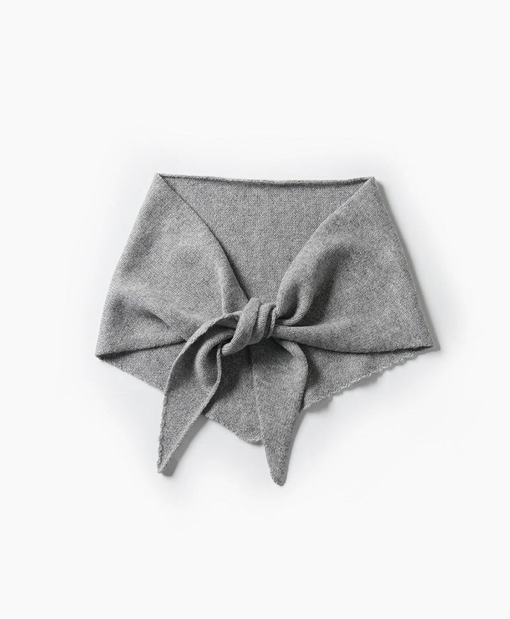 Triangel-Strickschal / Bandana aus Kaschmir - Grau