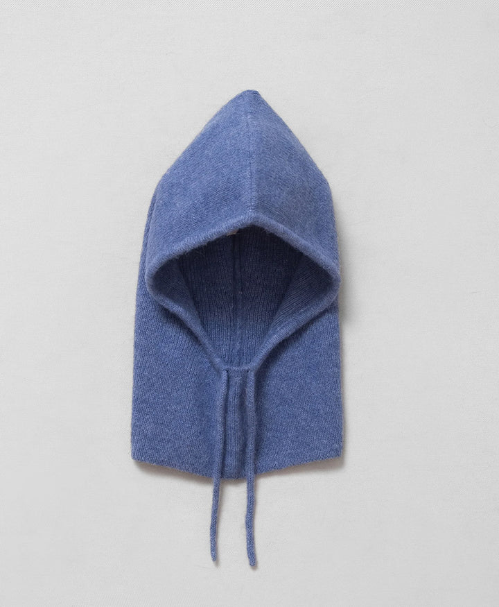 Blaue Strickkapuze - Cyan Knit Hood