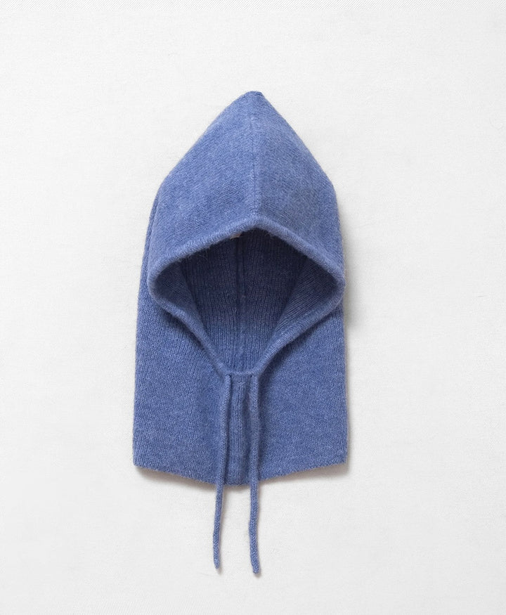 Blaue Strickkapuze - Cyan Knit Hood
