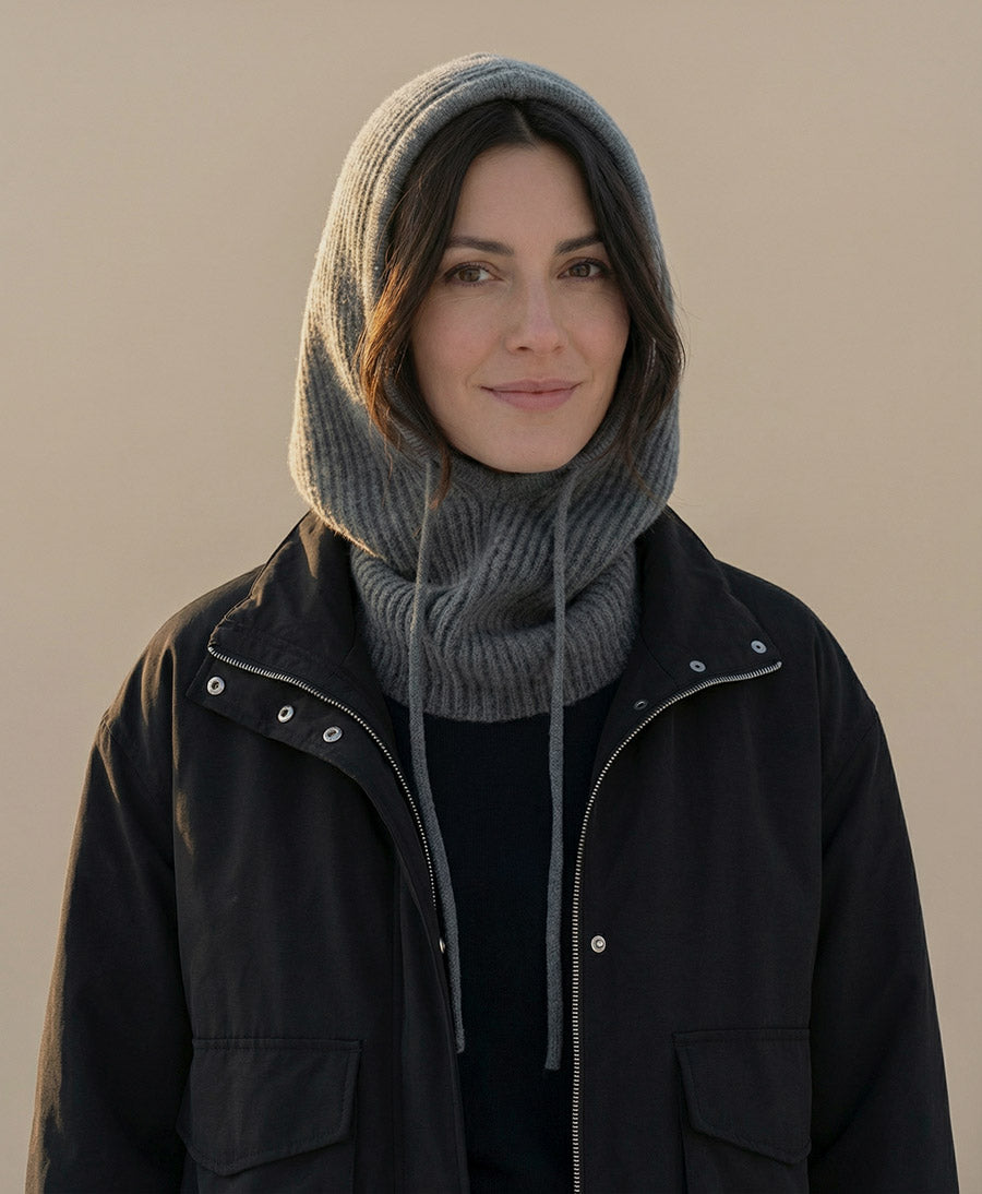 Balaclava / Sturmhaube aus Kaschmir - Grau