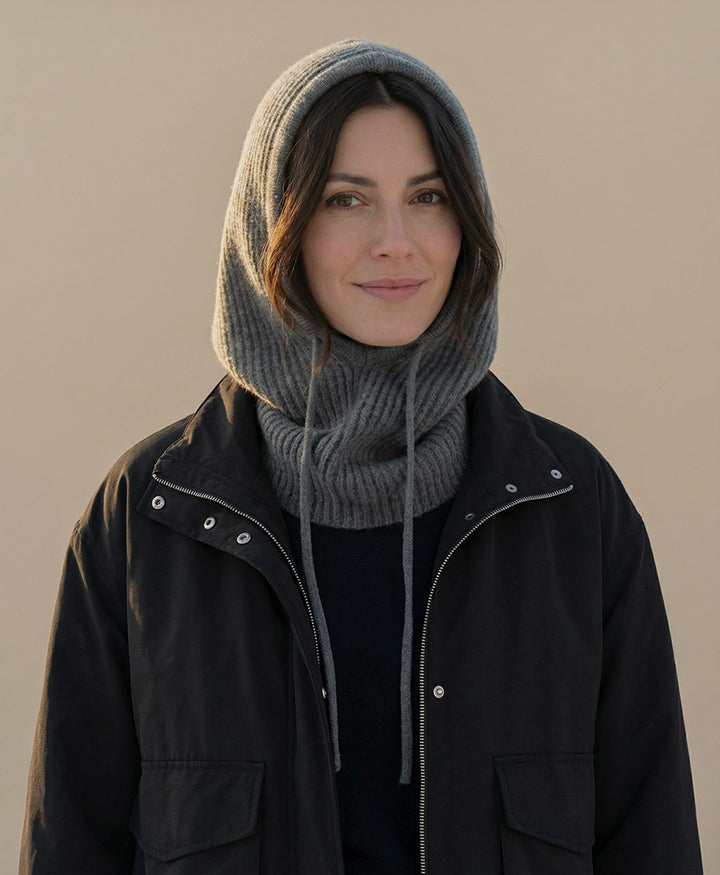 Balaclava / Sturmhaube aus Kaschmir - Grau