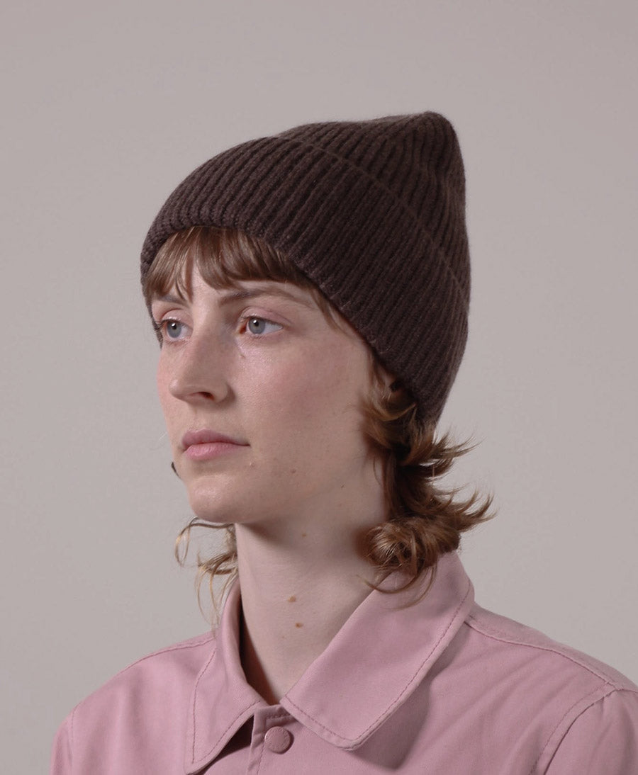 Mütze aus Kaschmir - Dunkelbraun