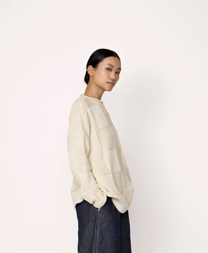 Strickpullover Heritage Basketweave - Creme