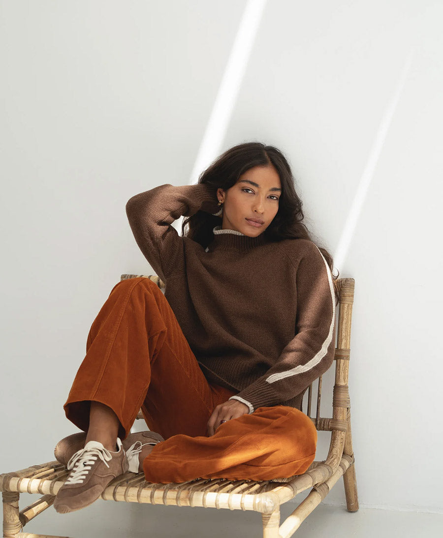 Strickpullover Agnes - Braun