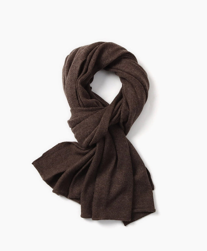 Strickschal aus Kaschmir - Dunkelbraun