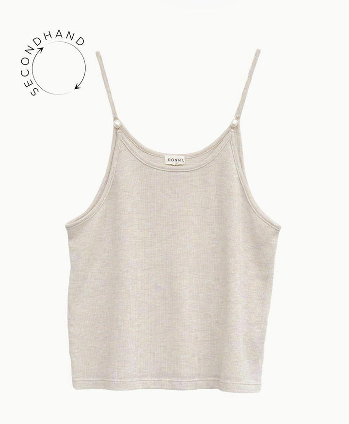 Stricktop Knit Pearl Tank Oatmeal von DONNI - Secondhand - DONNI. - clomes