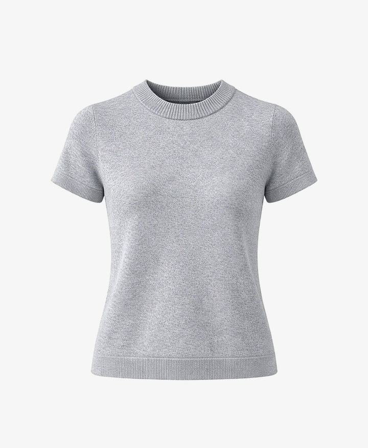 Stricktop - Vera T-Shirt - Hellgrau