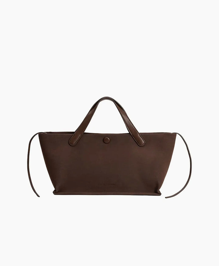 Handtasche JIL aus veganem Leder - Dunkelbraun Suede