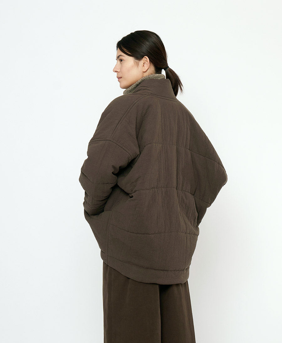Gesteppte Jacke Signature Sumo Puffer - Textured Edition - Braun