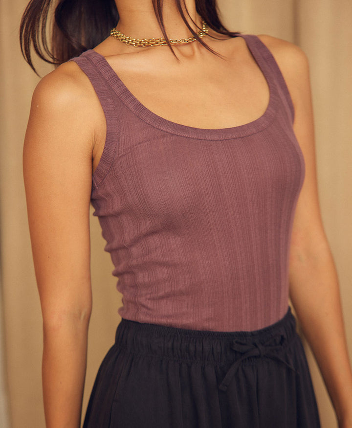 Rib Tank Top - Cocoa