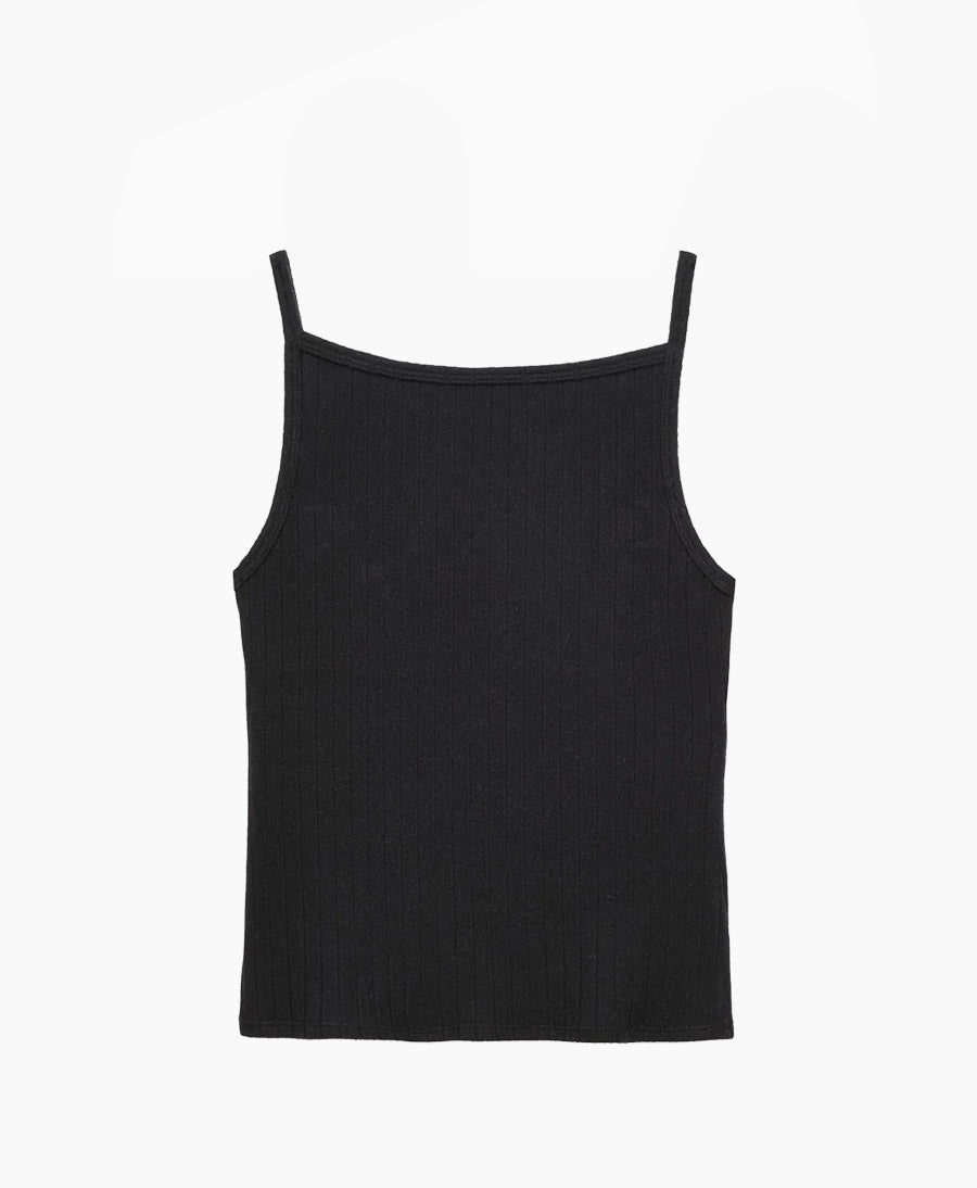 Tanktop Sweater Rippenstrick - schwarz - DONNI. - clomes