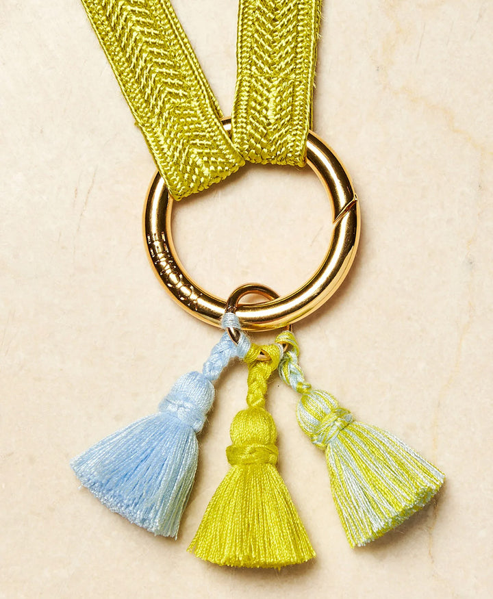 Schlüsselanhänger Tassel Trio SHOUSHA - Hellblau, Lime, Yuzu