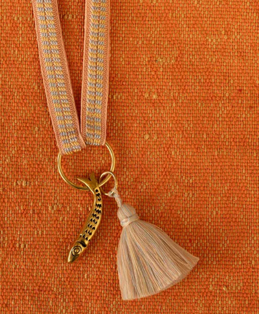 Schlüsselband vergoldeter Karabiner - Cotton Candy