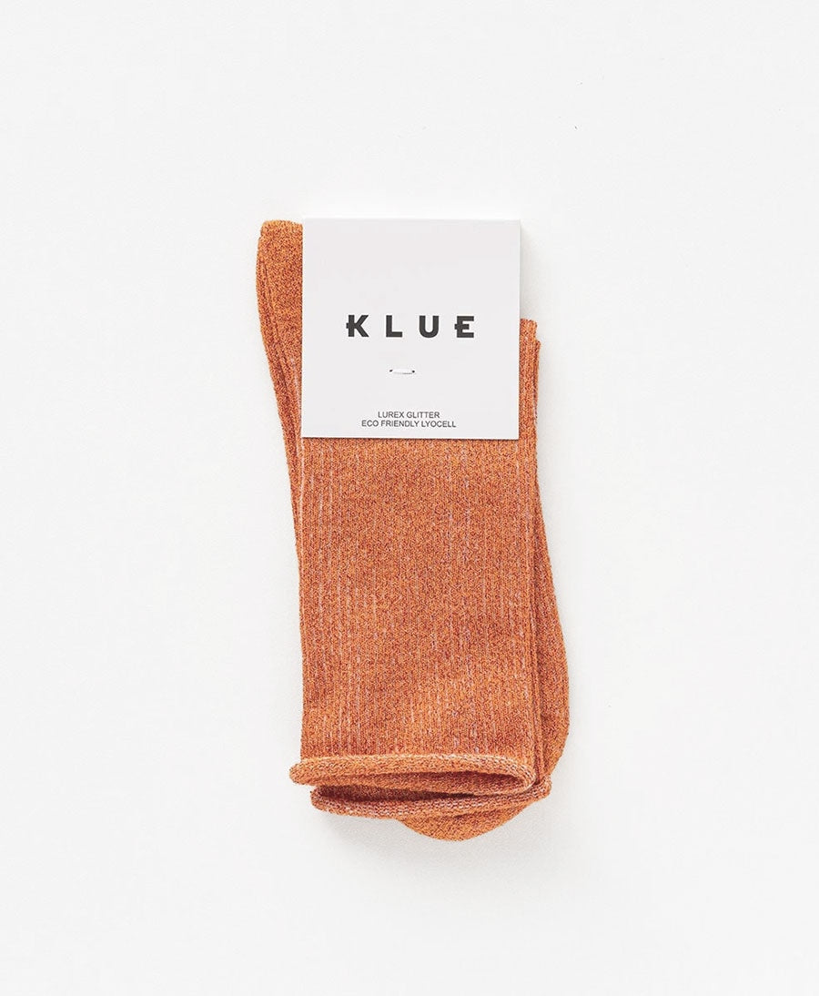 Glitzer Socken Lyocell - Terracotta