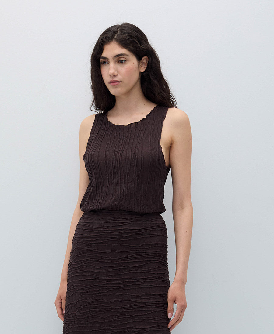 Top LEILA - Dunkelbraun