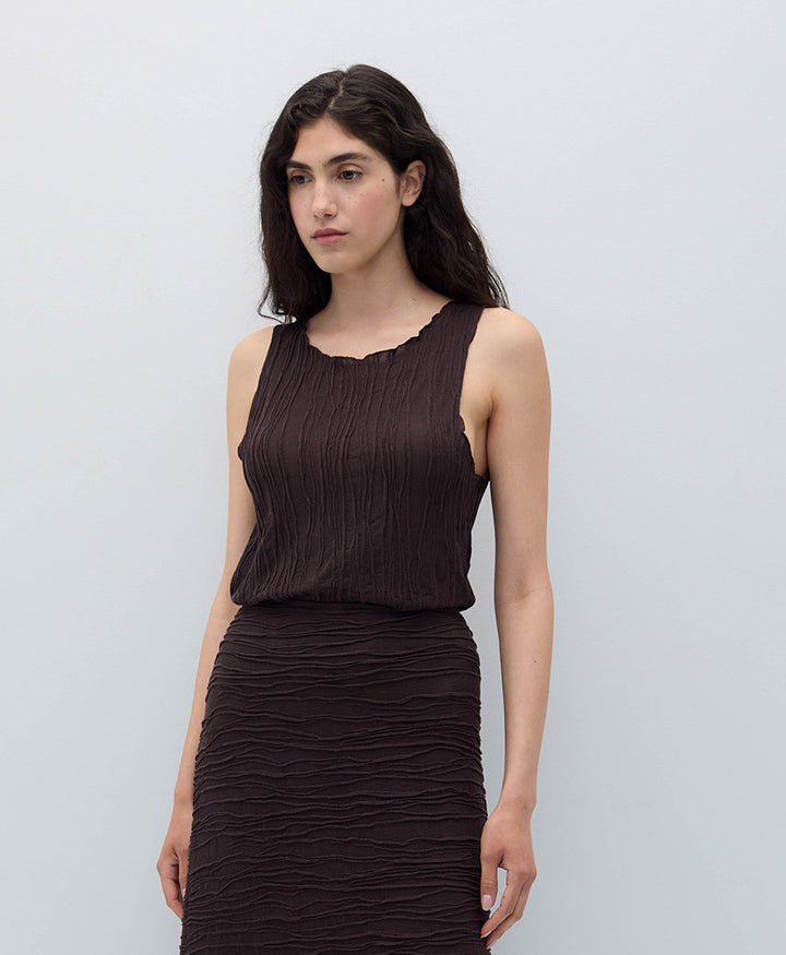 Top LEILA - Dunkelbraun