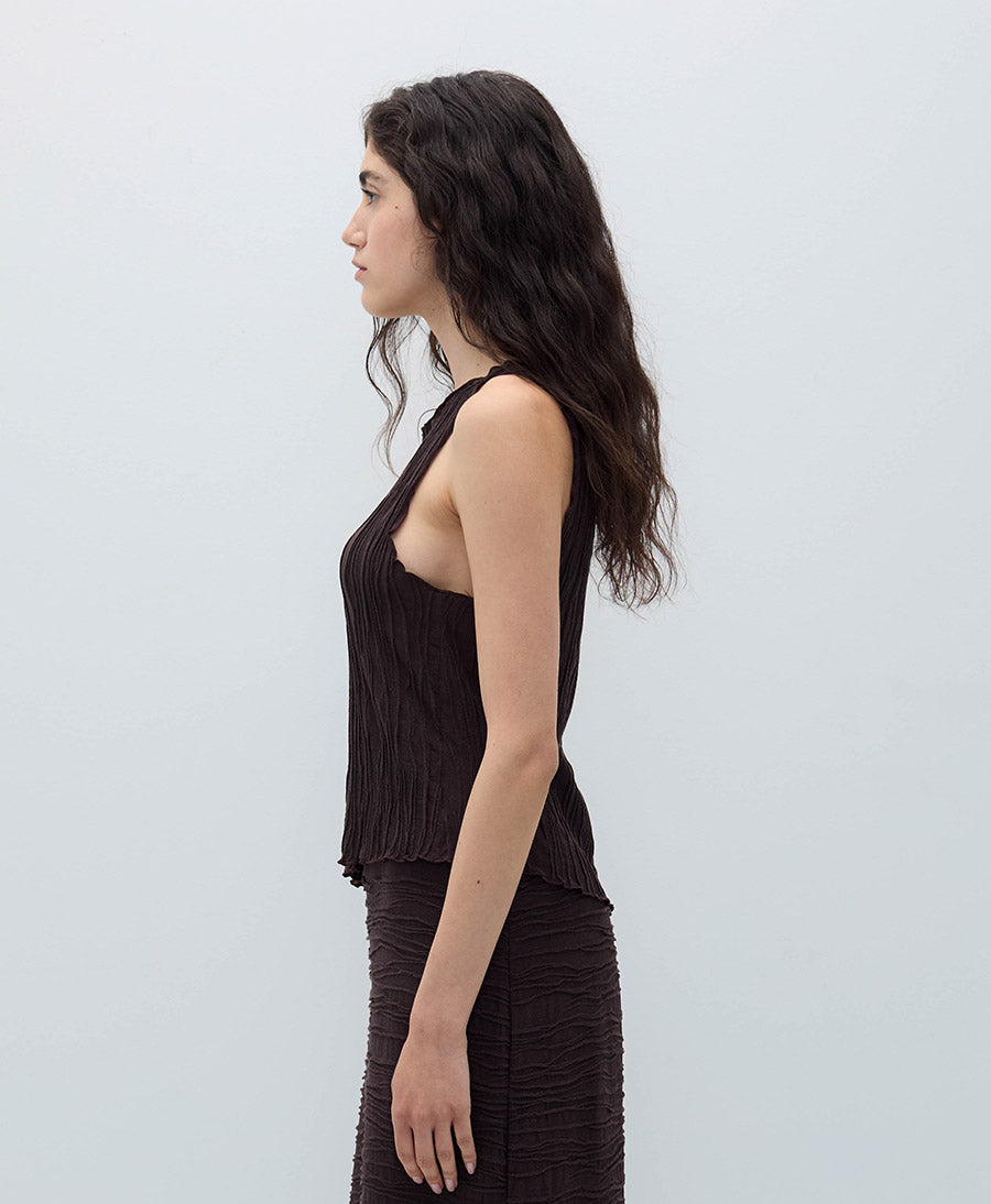 Top LEILA - Dunkelbraun