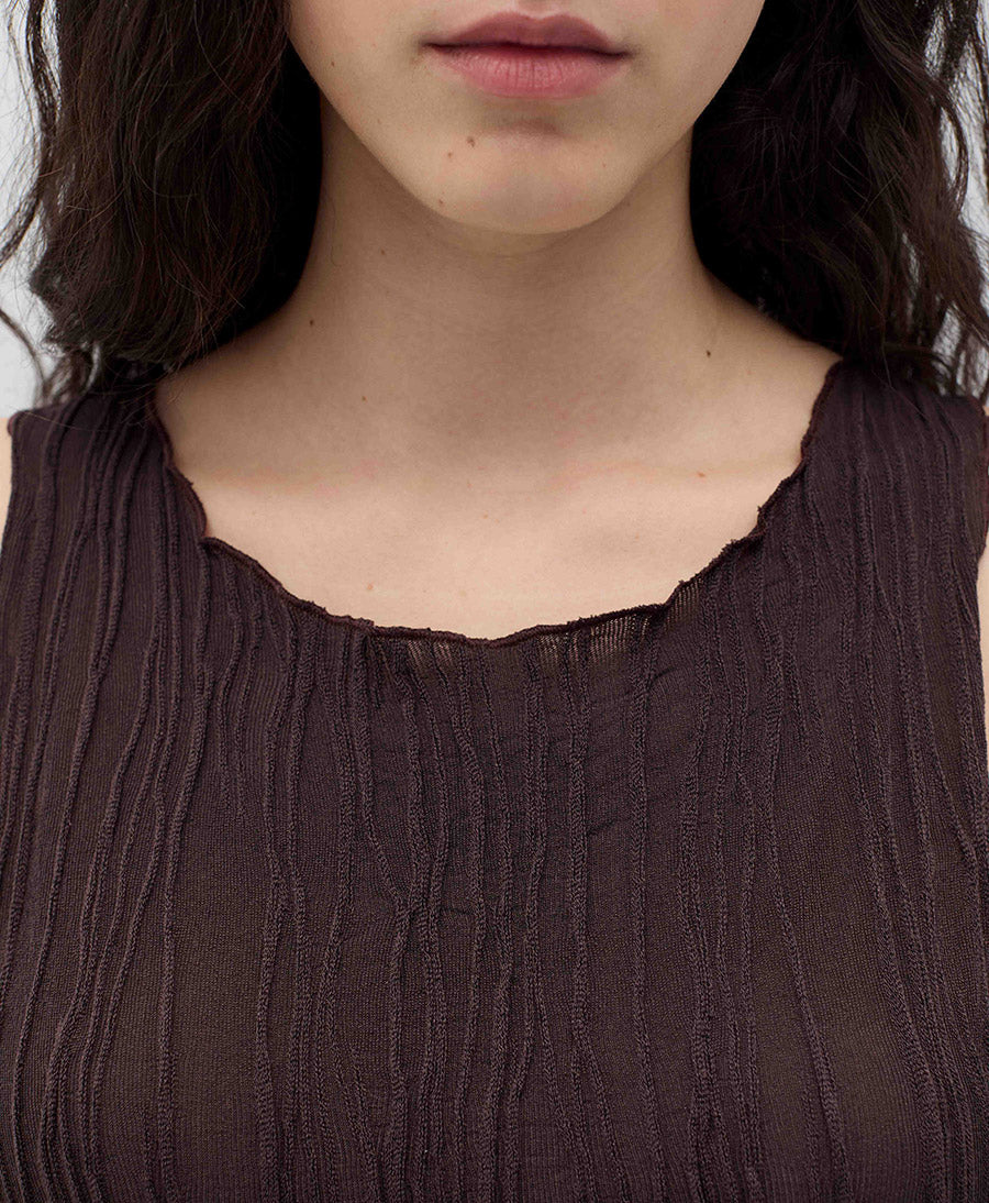 Top LEILA - Dunkelbraun