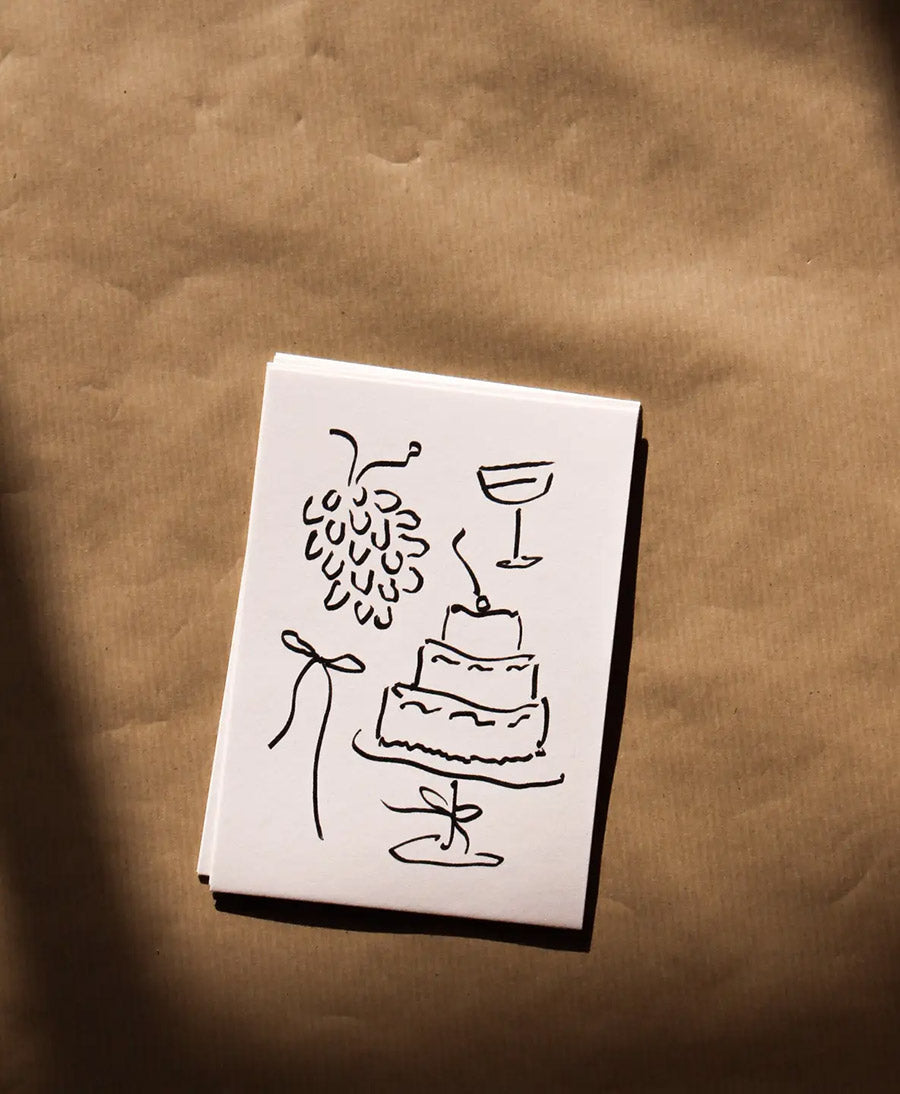 Postkarte "Trauben & Torte"