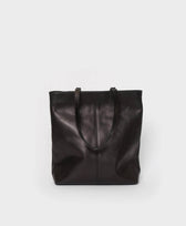 Ledertasche Tote Bag mit Reissverschluss Park in Schwarz