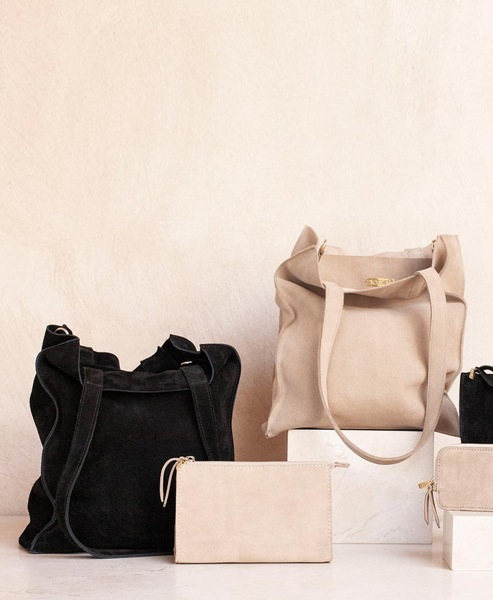 Tote / Crossbody Ledertasche DENYA - Sand - YOOMEE - clomes