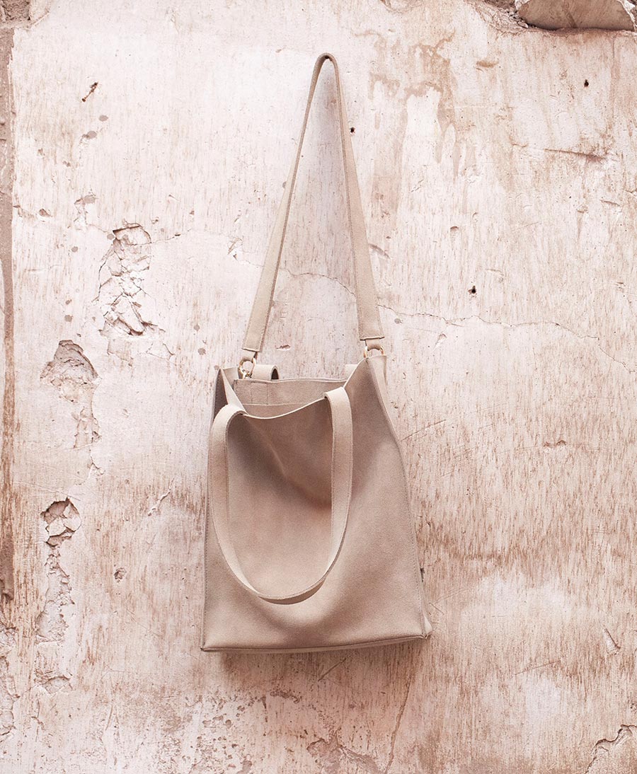 Tote / Crossbody Ledertasche DENYA - Sand - YOOMEE - clomes