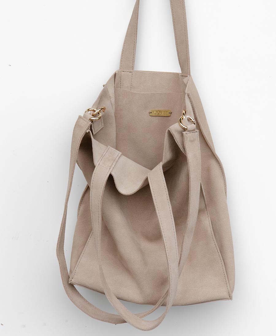 Tote / Crossbody Ledertasche DENYA - Sand - YOOMEE - clomes