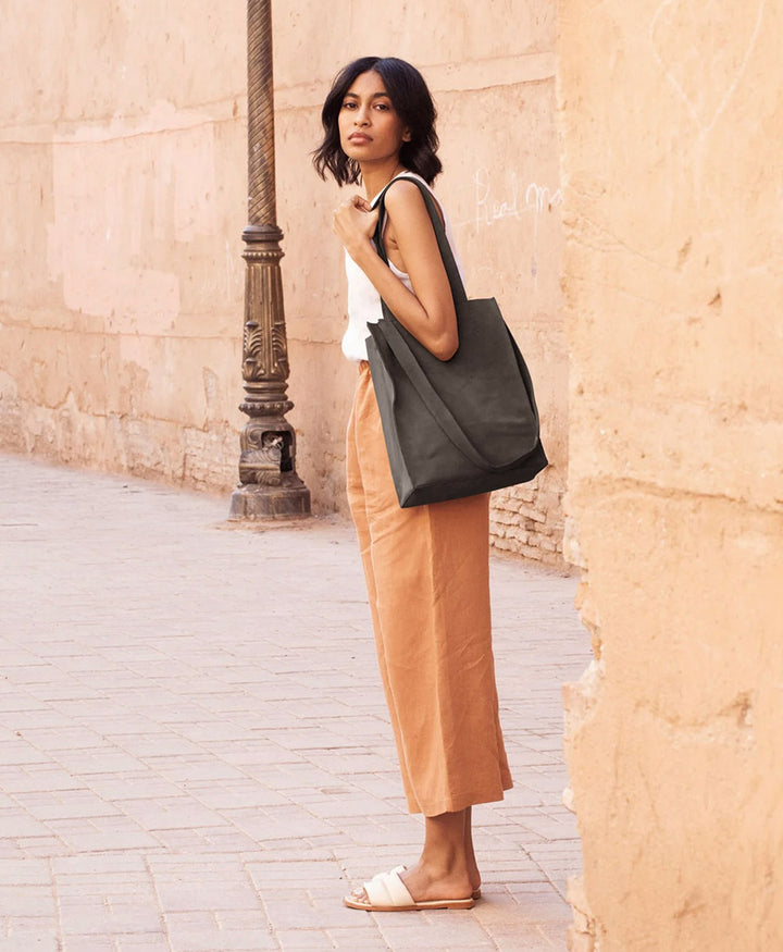 Tote / Crossbody Ledertasche DENYA  - Anthrazit