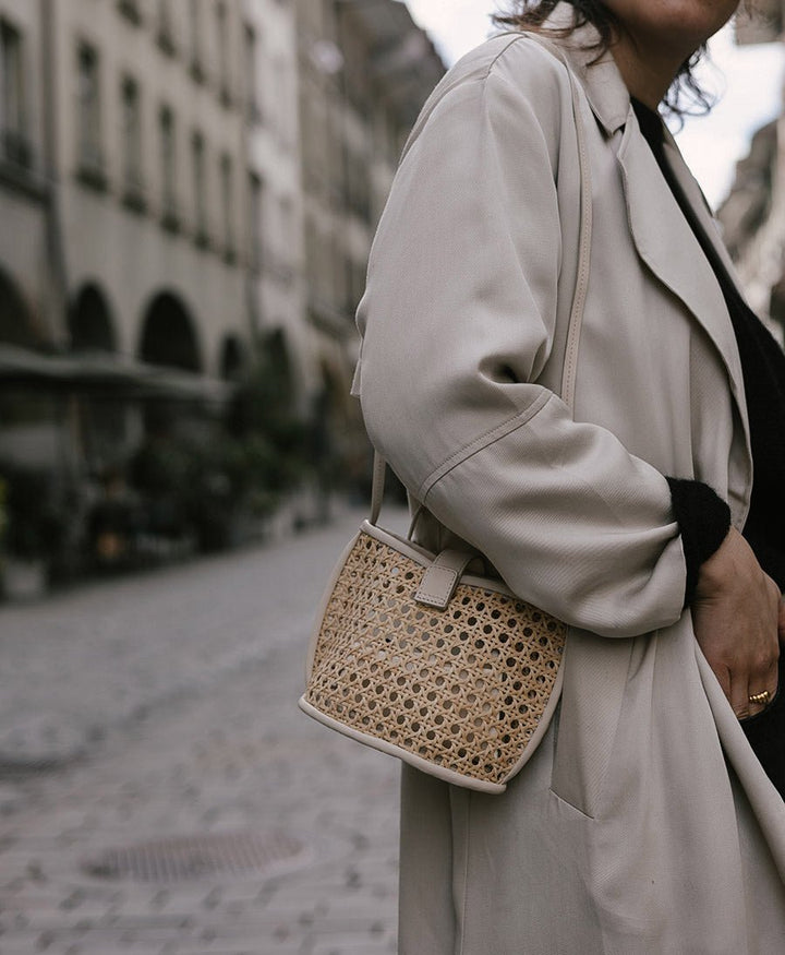 Trench Coat / Mantel aus Tencel - Steinbeige - COSSAC - clomes