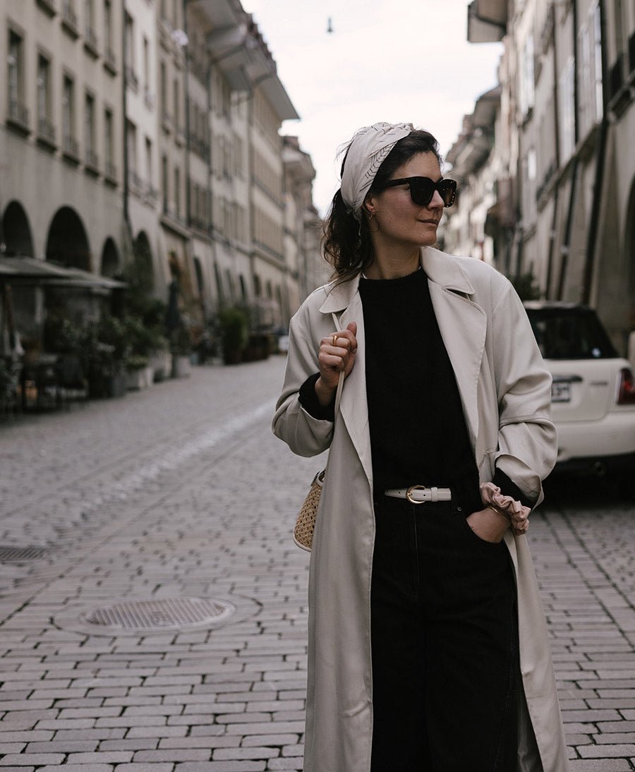 Trench Coat / Mantel aus Tencel - Steinbeige - COSSAC - clomes